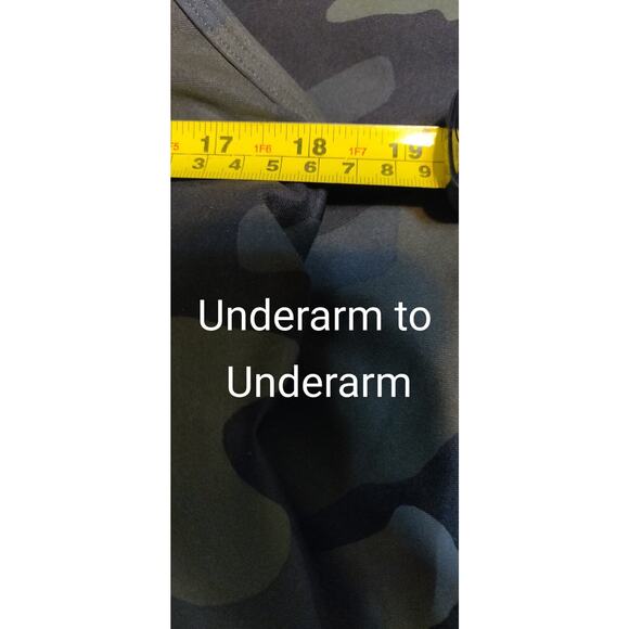 Old Navy Camouflage Dress Sz XL TALL Powersoft OLIVE GREEN Built-in Bra Stretchy - Picture 9 of 13